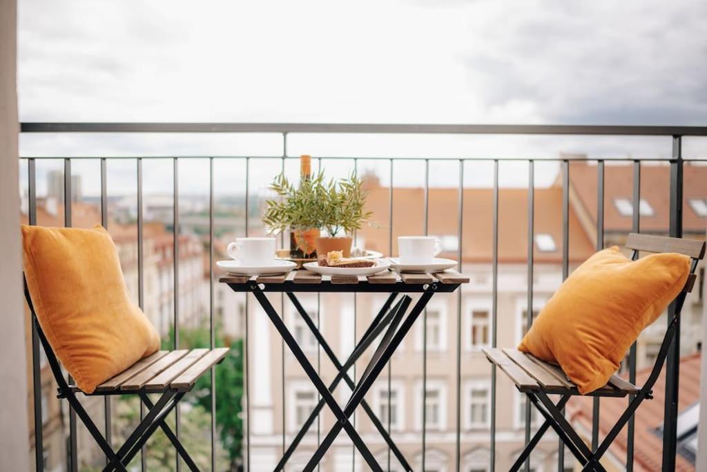 Cavallo Romantic Rooftop L Studio City Center Balcony * Praga